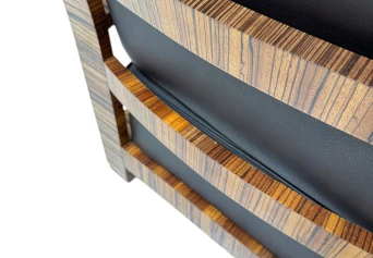 Two Art Deco Lounge Chairs with Leather Cushions France, 1930s